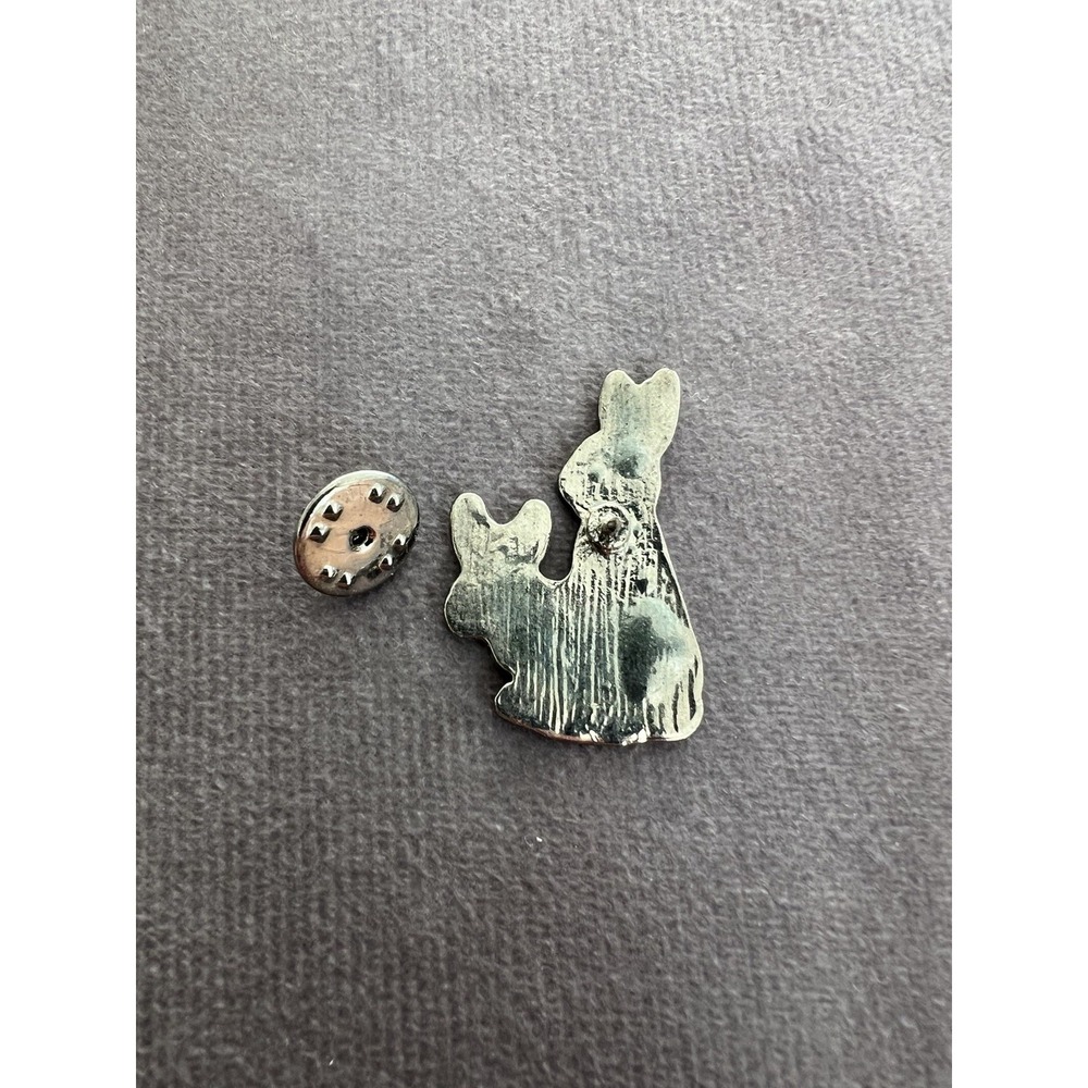Rabbit Enamel Pin Cute Bunny Lapel Pin Animal Brooch 1.18 Inches - Picture 3 of 4